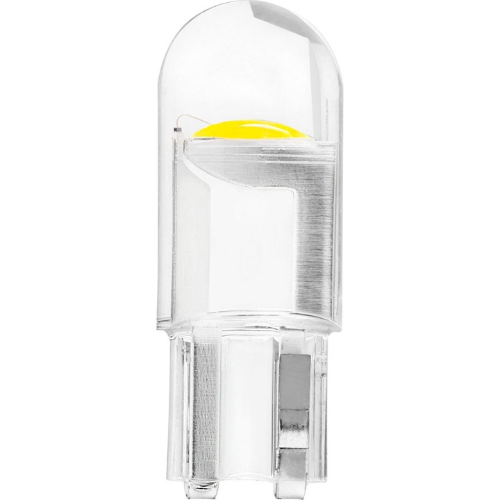 Becuri auto T10 W5W 12V COB LED Leuko Chroma alb transparent, set 100 bucati
