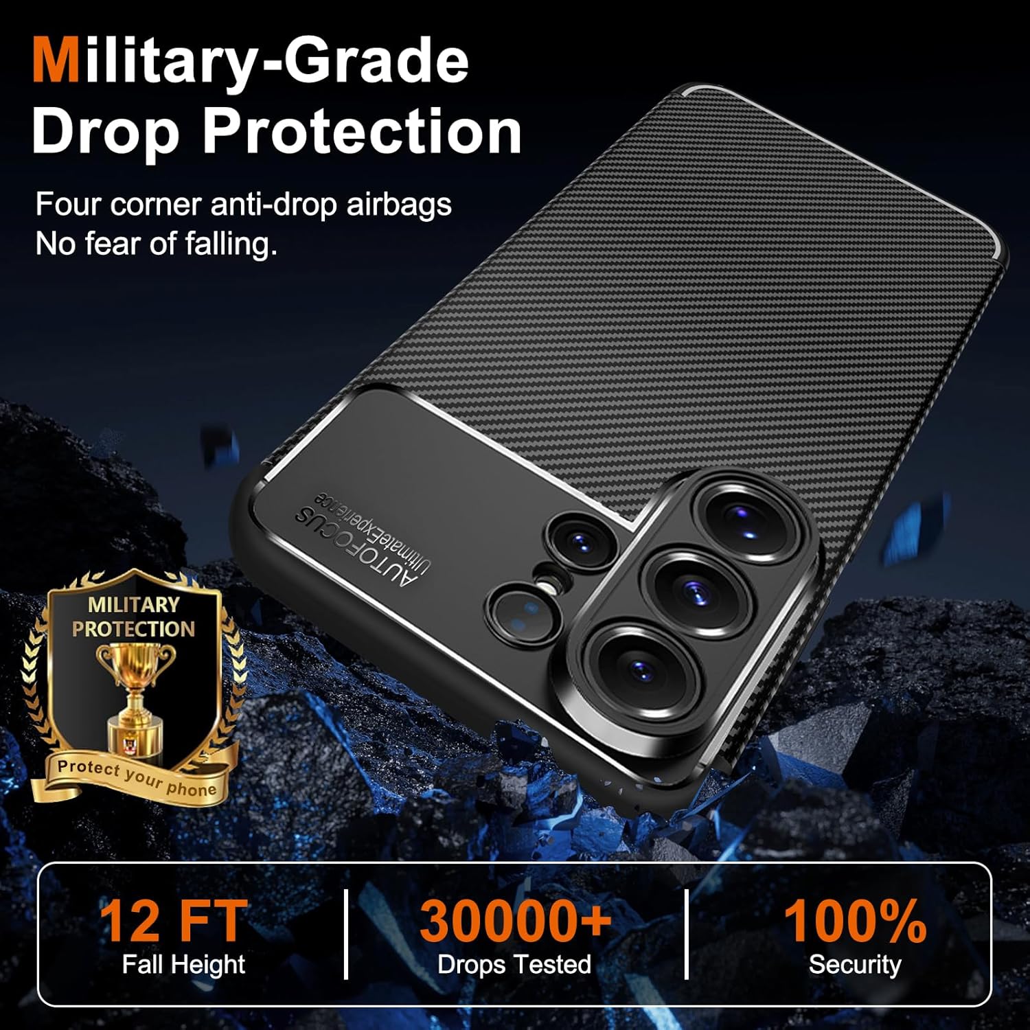 Husa pentru Samsung Galaxy S26 Ultra, Joyshell, AutoFocus, Anti-Soc, Protectie Camera, Ultra Slim, Anti-Amprenta, Negru