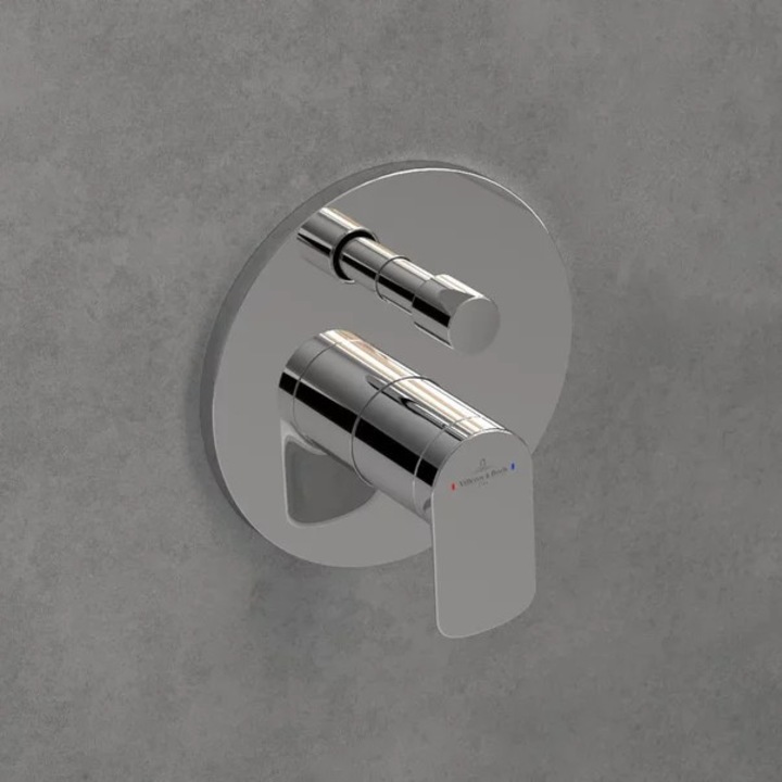 Villeroy&Boch O.novo fényes króm beépített kád- és zuhanycsaptelep, beépített test nélkül