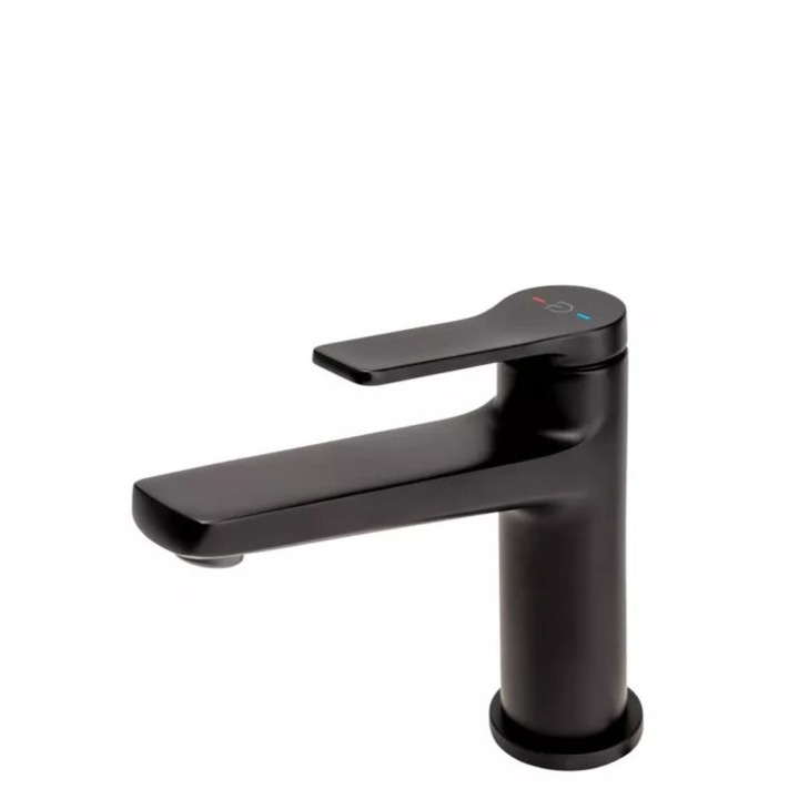 FDesign Seppia FD1-SPA-2-22 mosdó csaptelep, 3/8'', M méret, egykaros, "push to open" leeresztő szelep, matt, fekete