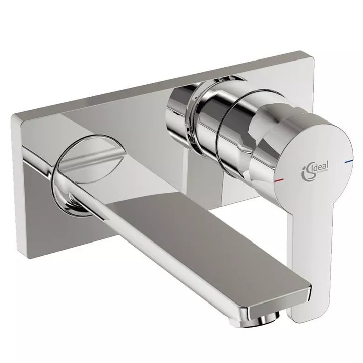 Baterie lavoar Ideal Standard Gio A6107AA, 1/2'', montare pe perete, L 17.2 cm, monocomanda, cartus ceramic, necesita set fixare, crom