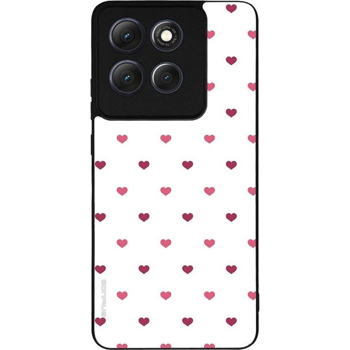 Husa telefon Sonique Heart Series pentru Motorola Moto G86 5G, alb, silicon, antisoc, design modern