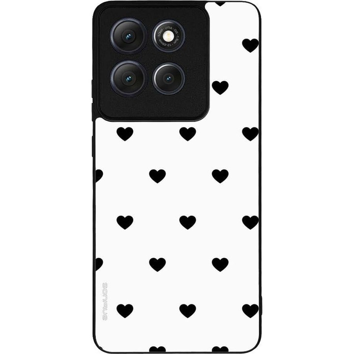 Husa telefon Sonique Heart Series pentru Motorola Moto G86 5G, silicon, alb, design modern, protectie antisocuri