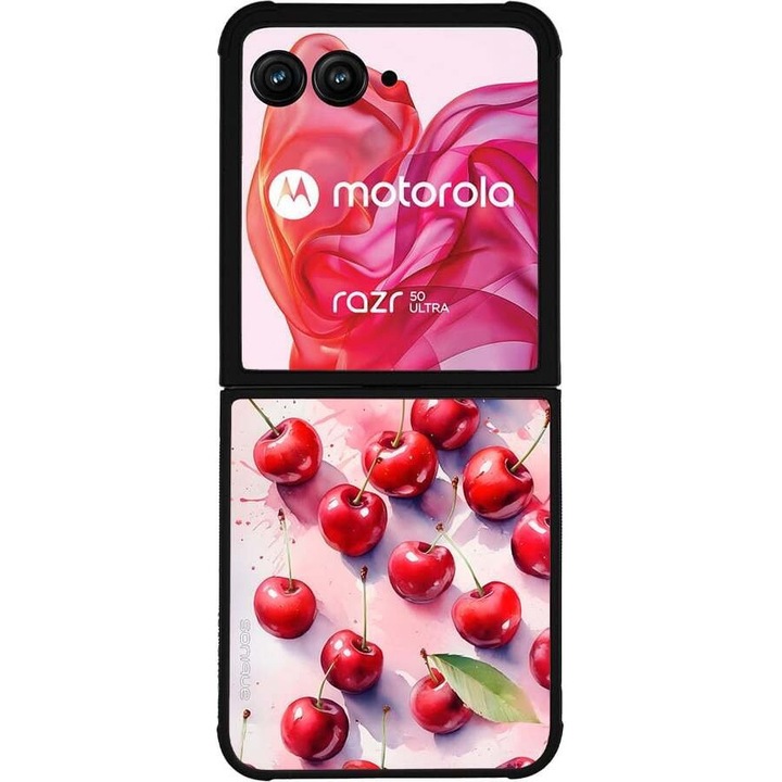 Husa telefon Sonique Fruit Series, pentru Motorola Razr 50 Ultra, silicon, imprimeuri cu fructe, multicolor