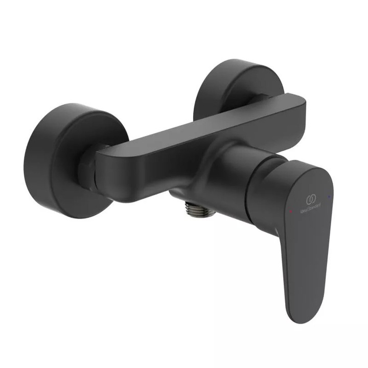 Baterie dus Ideal Standard Cerafine BC499XG, 1/2'', aparenta, monocomanda, supara sens, mat, negru