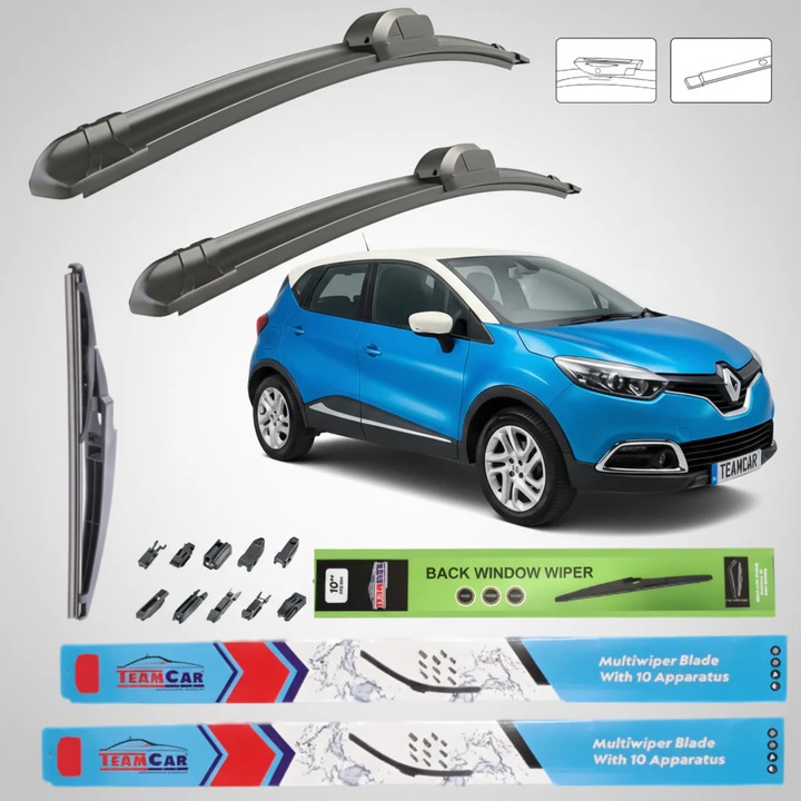 Stergatoare Renault Captur I (2013–2016) TeamCar® – Set Complet