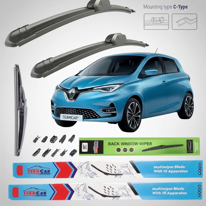 Stergatoare Renault Zoe (2012–2019) TeamCar® – Set Complet