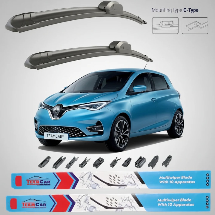 Stergatoare Renault Zoe (2012–2019) TeamCar® – Set fata