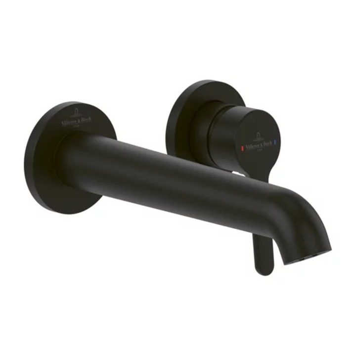 Villeroy&Boch Skyla matt fekete beépíthető mosdócsaptelep, 20 cm-es kifolyócső, beépíthető test nélkül