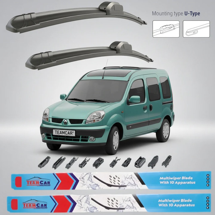 Stergatoare Renault Kangoo I Facelift (2003–2008) TeamCar® – Set fata, Flat