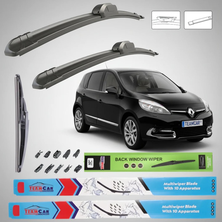 Stergatoare Renault Scenic III Facelift (2012–2016) TeamCar® – Set Complet