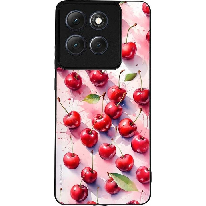 Husa telefon Sonique Fruit Series, pentru Motorola Moto G86 5G, imprimeu fructe, silicon, rosie