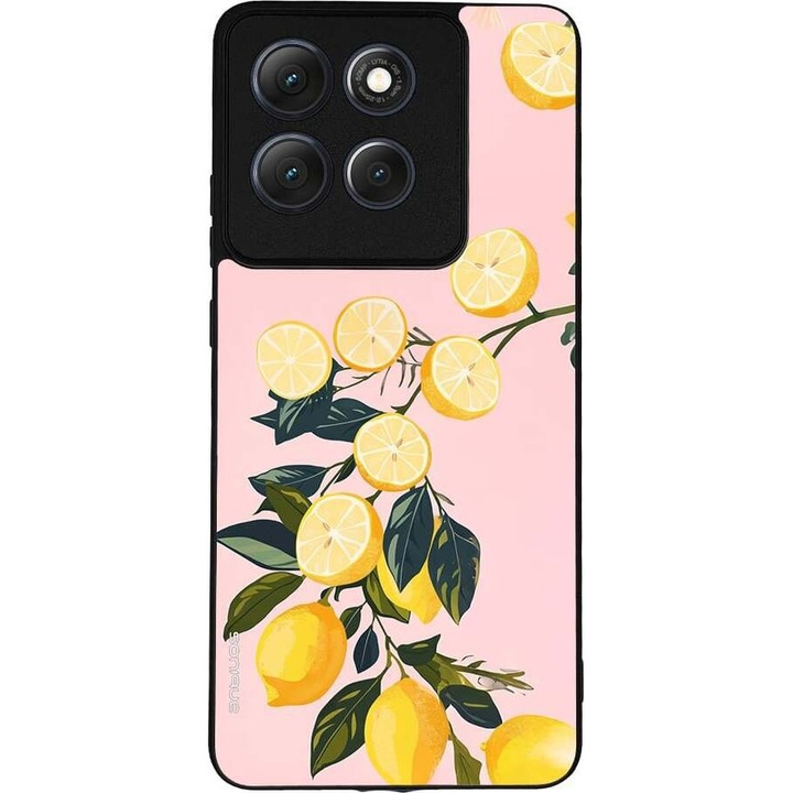 Husa telefon Sonique Fruit Series, imprimeu fructe, silicon, antisoc, pentru Motorola Moto G86 5G, galben