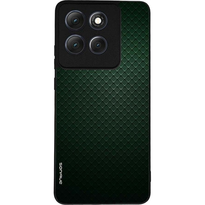 Husa telefon Sonique Carbon Series pentru Motorola Moto G86 5G, silicon, antisoc, verde