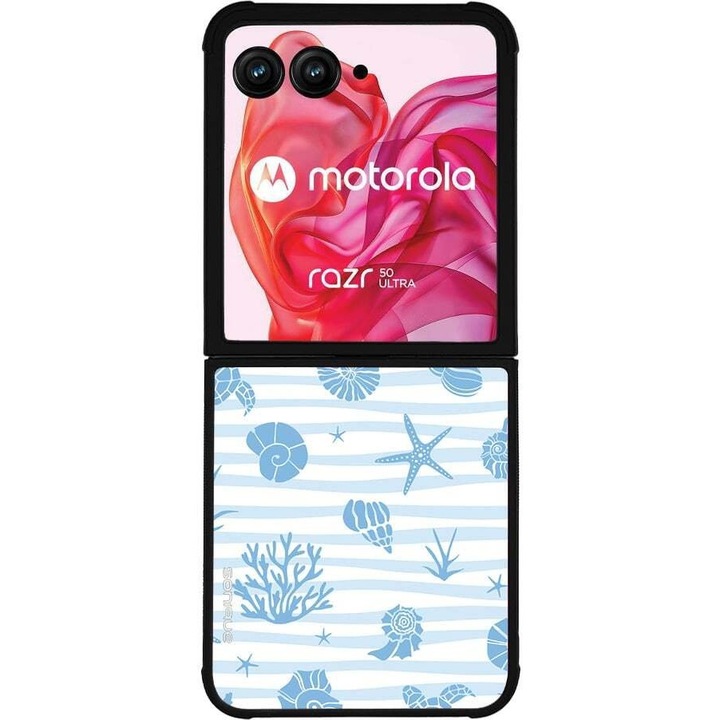 Husa telefon Sonique Ocean Series, coral, pentru Motorola Razr 50 Ultra, silicon, acrilic