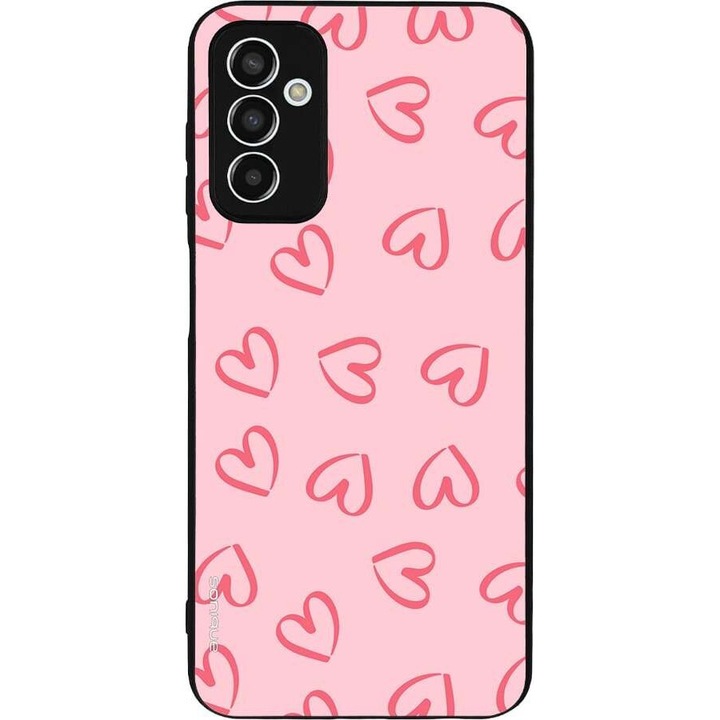 Husa telefon Sonique Heart Series pentru Samsung Galaxy M13 4G, roz, silicon, antisoc