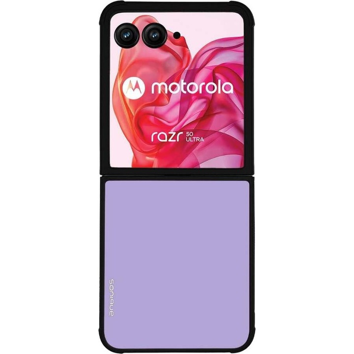 Husa telefon Sonique ColorBloc Series, protectie antisoc, design modern, violet, pentru Motorola Razr 50 Ultra