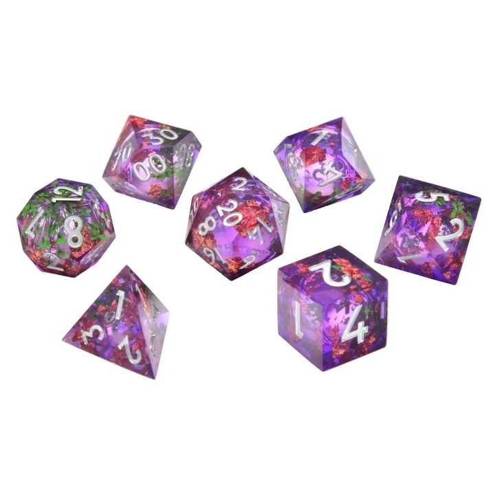 7 db-os CritStones Liquid Core kockaszett - Herbalist's Dream