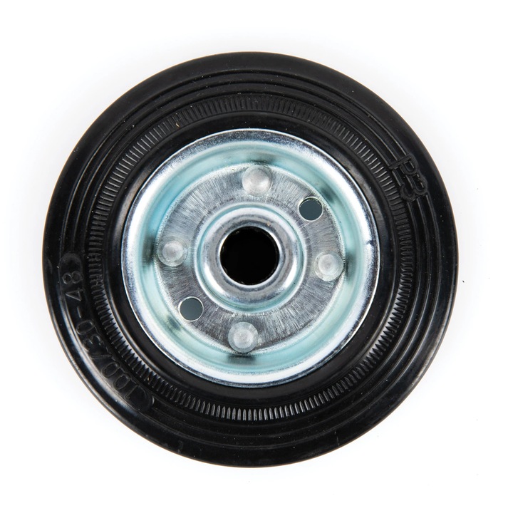 Roata cauciuc masiv, rulment cu role, janta din otel 100 x 30 x 12 mm