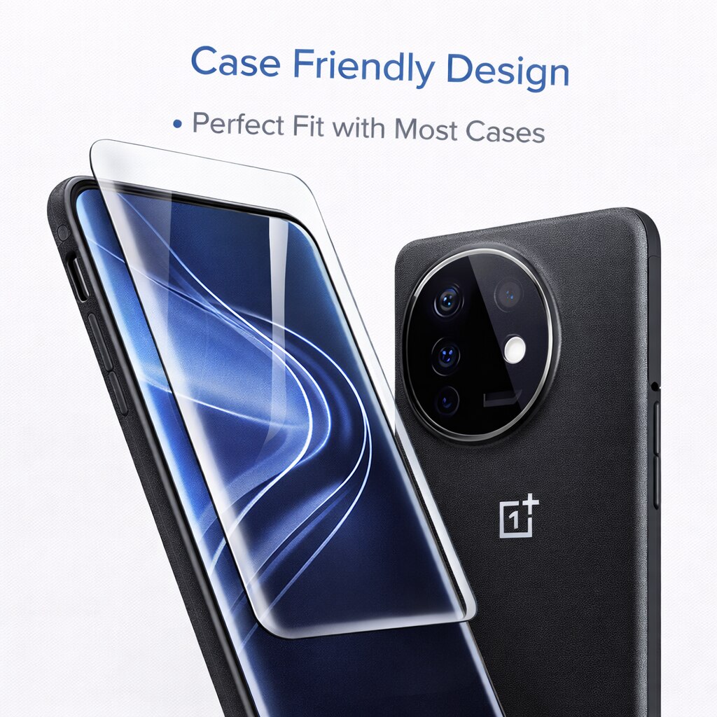 Folie din Sticla Securizata pentru OnePlus 12R Set 2 Bucati HCT STYLE®, Ecran Curbat, Protectie Ecran 9H, HD Ultra-Clara, Anti-Zgarieturi, Anti-Amprenta