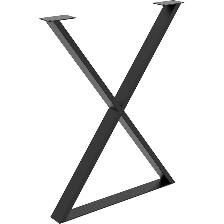 Крак за маса в индустриален стил, 57 x 71.2 x 6 см, черен