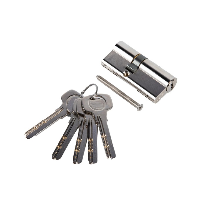 Цилиндър за сигурност Yale, 45 x 45 мм, месинг, 5 ключа с отпечатък