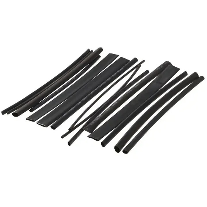 Tub termocontractabil DIALL 100590424, 15buc, negru