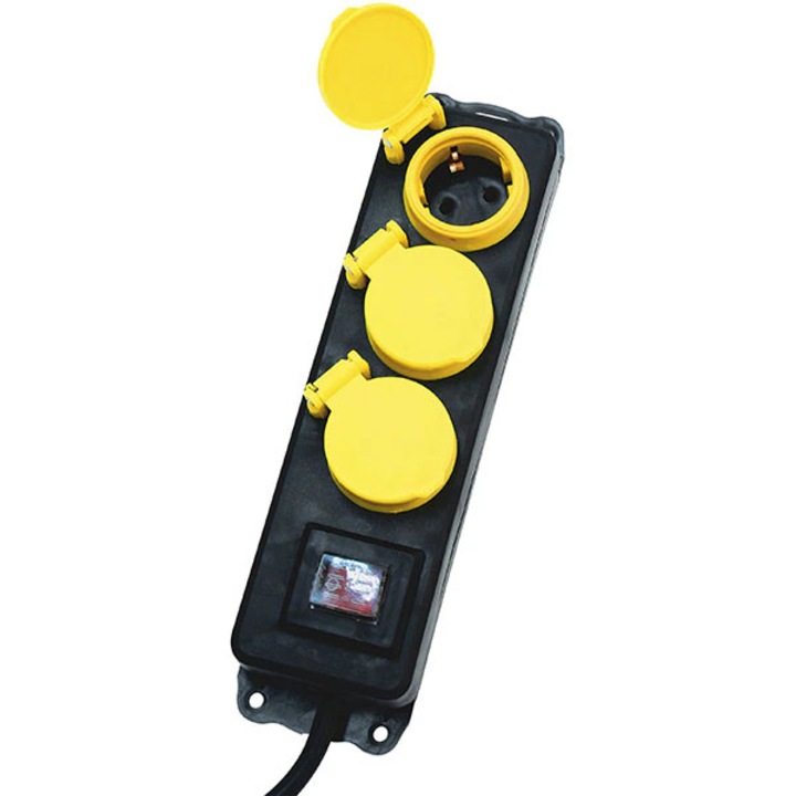 HOME NVO 03K/BK kültéri hosszabbító, 3 aljzat, 1.5m