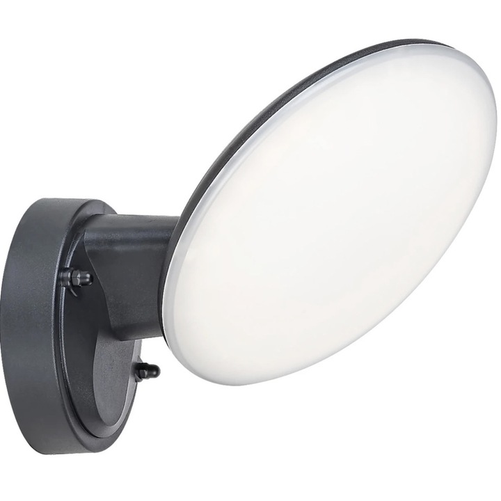 Aplica exterior cu LED, 12 W, 720 lm, lumina neutra, 4000K, negru, modern, IP 54, 220V, 20.000 ore viata medie