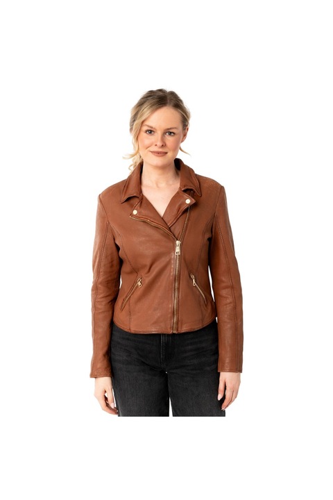 Geaca de Piele Dama Mauritius Whiskey MWInessa, Maro cognac