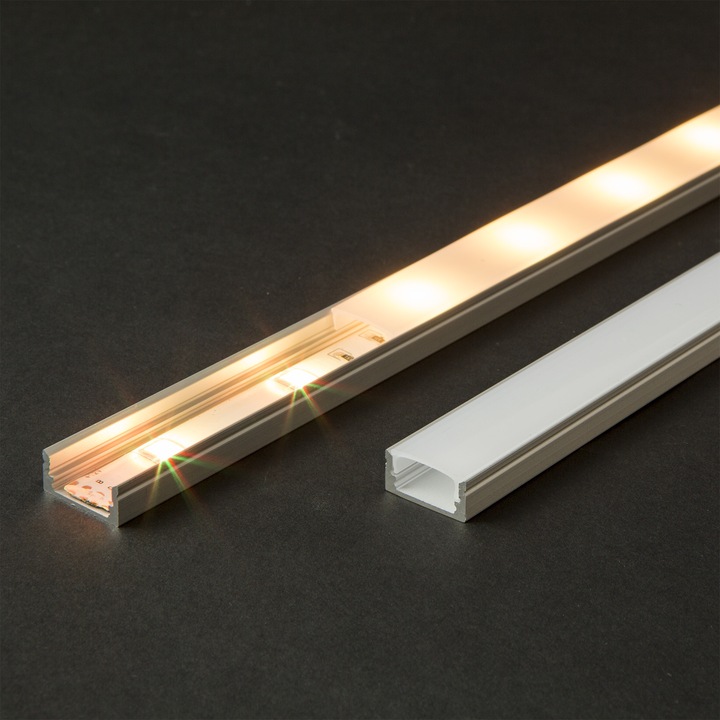 Capac profil LED 1m opal, policarbonat, compatibil 41010A1, difuzor ...