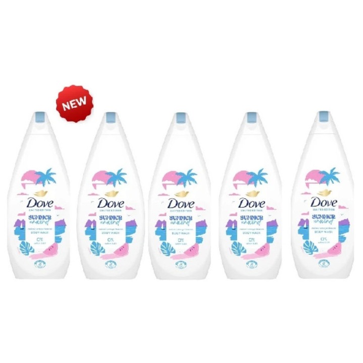 Pachet promo 5 X Gel de dus Dove Summer Unwind 720ml