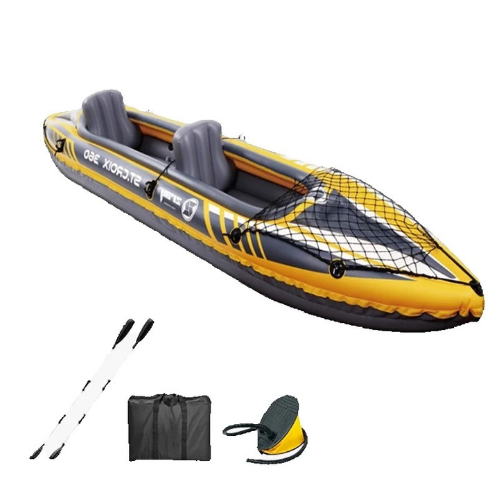 Caiac gonflabil, 2 persoane, PVC durabil, 350x80cm, capacitate 180 kg