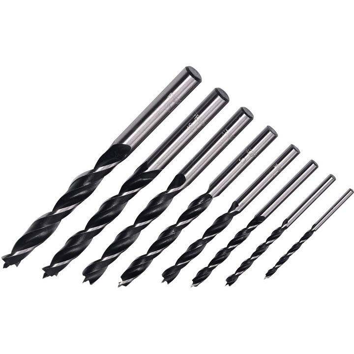 Burghiu lemn Erbauer, set 8 bucati