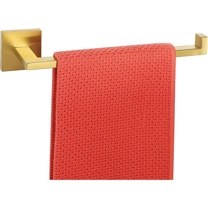 Suport pentru Prosoape din Otel Inoxidabil cu Suruburi Ascunse - Auriu 25 cm