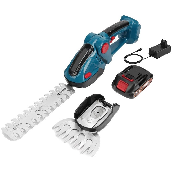 Trimmer electric pentru gard viu, 1 acumulator, lungime taiere 200mm, design compact, fara fir