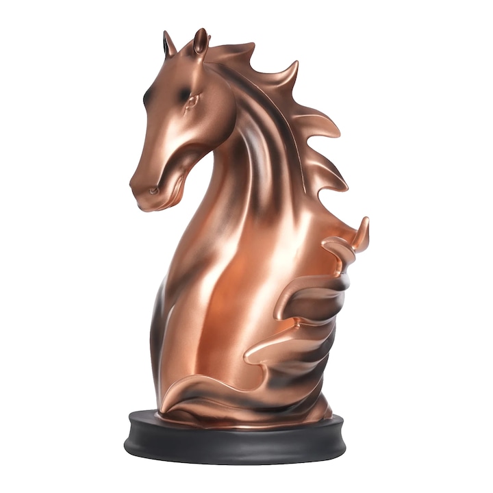 Italtartók, művészi lófej design, gyanta konstrukció, vörösréz, standard méret