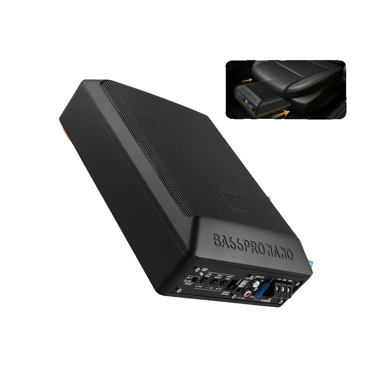 Subwoofer auto, 600W putere nominala, 1200W putere maxima, 28x20x7.5cm, sistem inchis