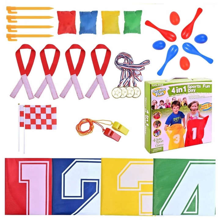 Gyermek játékszett, 4 az 1-ben, többszínű