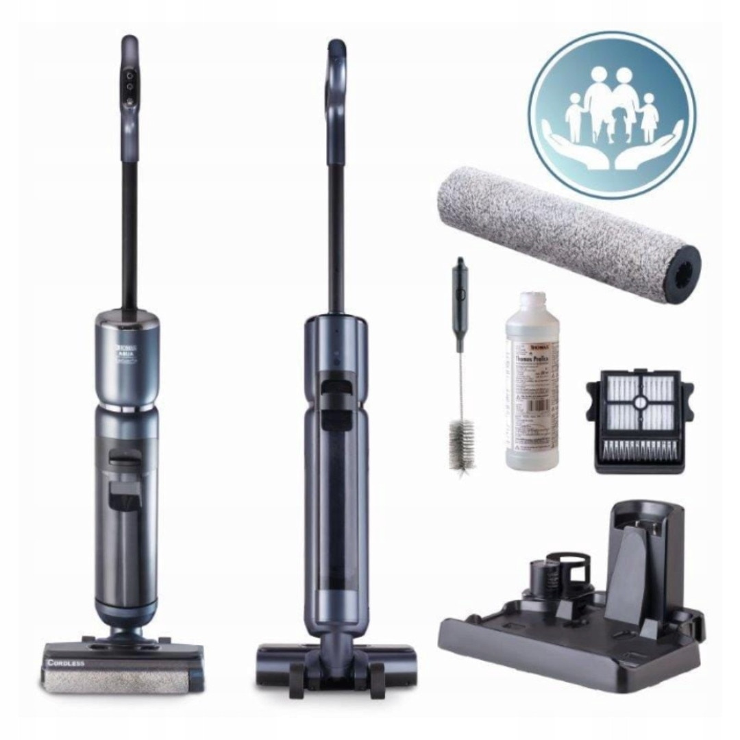 Aspirator vertical 3 in 1 Thomas Aqua Floor Cleaner, sterilizare, auto-curatare, galactic albastru