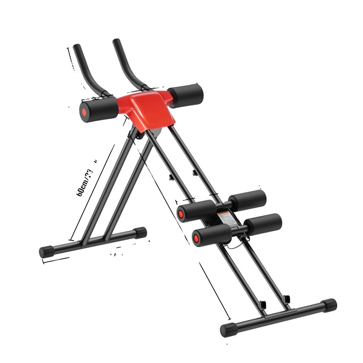 Aparat abdomene, design ergonomic, rezistenta ajustabila, negru, dimensiuni compacte