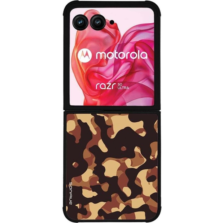 Husa telefon Sonique Camouflage Army, silicon, design militar, protectie antisoc, pentru Motorola Razr 50 Ultra