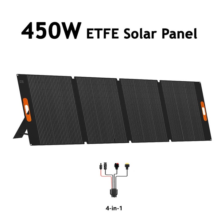 Сгъваем соларен панел, SP450, 450 W, преносимо зарядно устройство за батерии, аварийно захранване за къмпинг, каравана, на открито и за дома