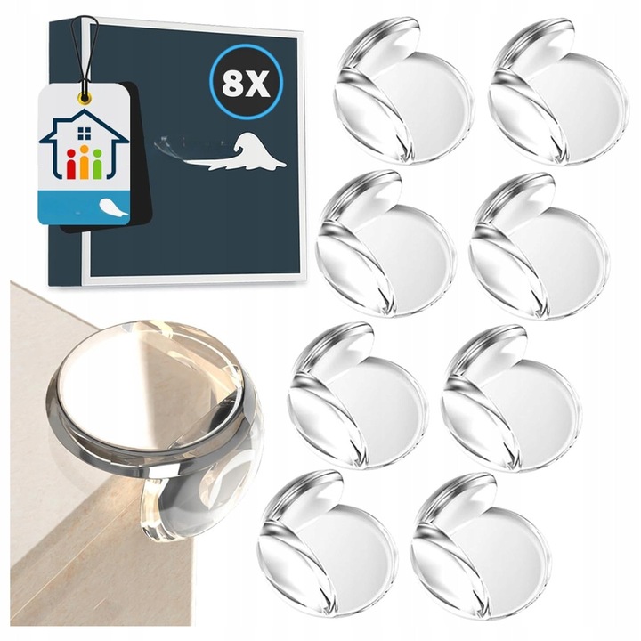 Set 8 protectii silicon colturi mobila