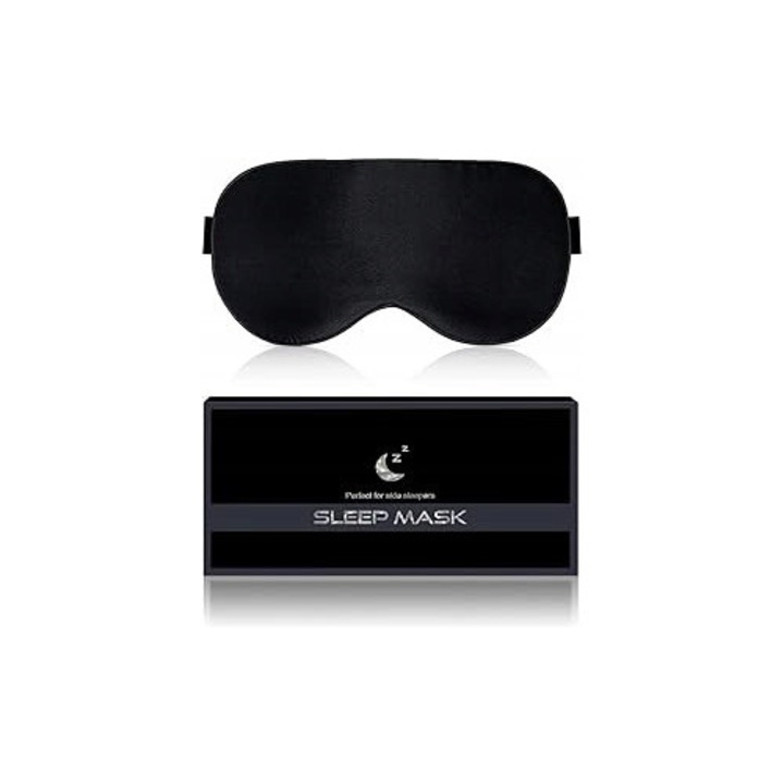 Masca de somn din matase neagra