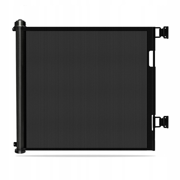 Bariera de siguranta Flex, 86x13-160cm, neagra, din ABS si PVC, usor de montat