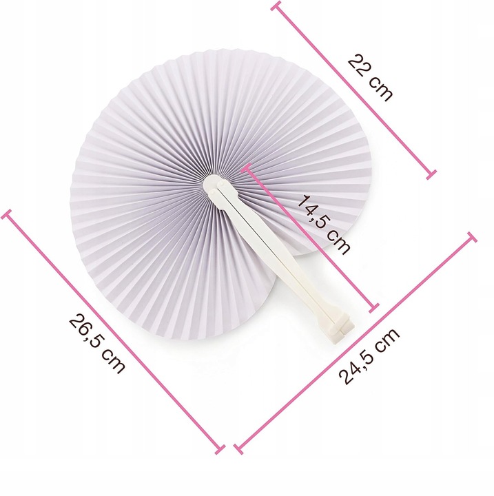 60 darab esküvői legyező, fehér