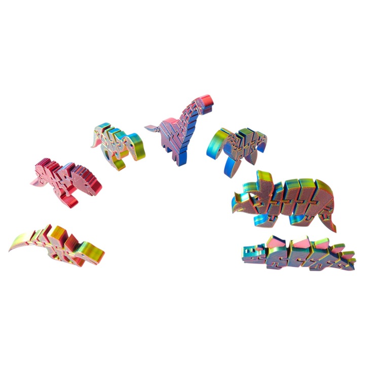 Комплект фигурки Flexi Dino, Джурасик, многоцветни, 4-11см