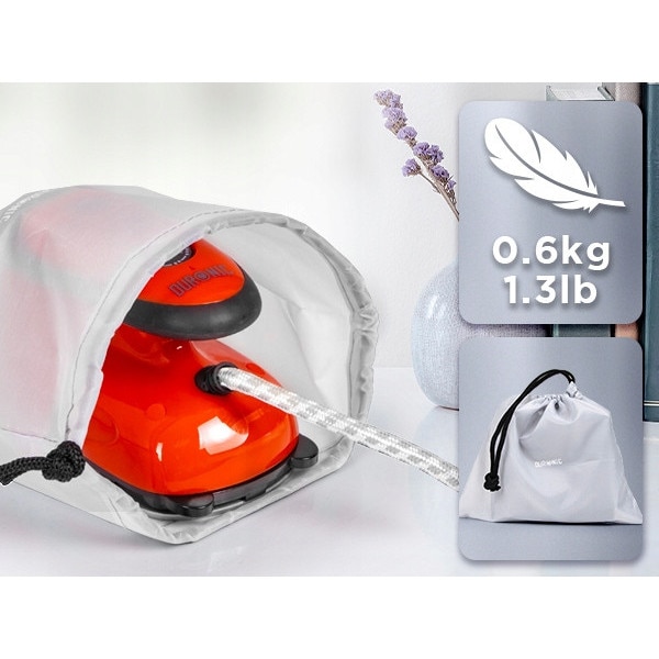 Mini fier de calcat cu aburi Duronic SI2, 375W, rosu, capacitate rezervor 50ml, reglare temperatura 65-230C
