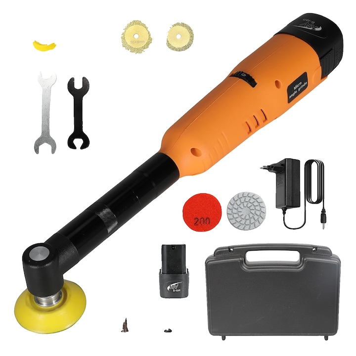 Polizor electric, 7 viteze variabile, 2 acumulatori, 18V, design portabil